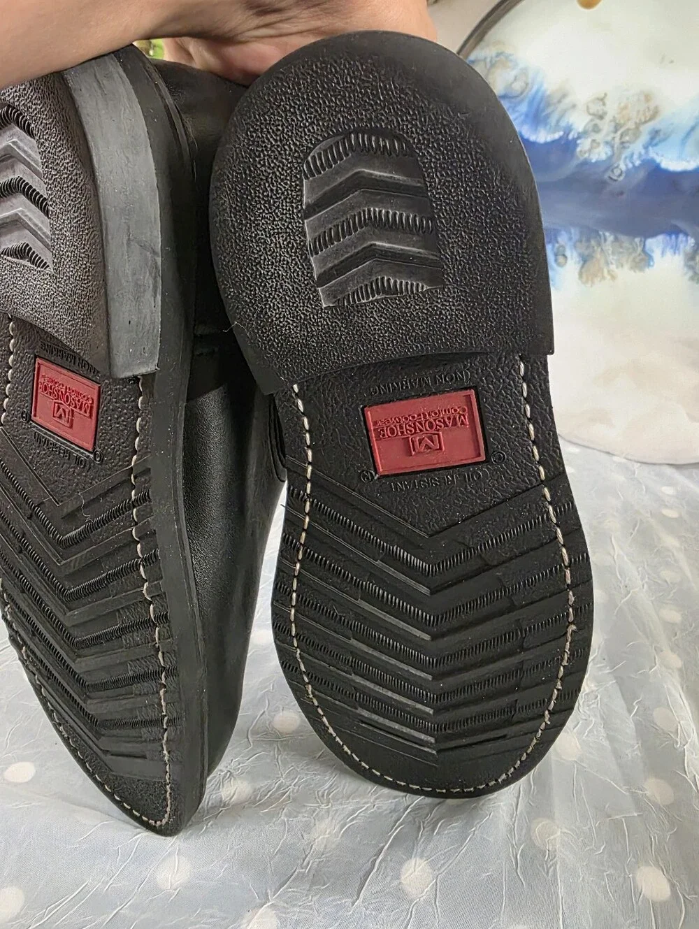 Mason Western Black Leather Boots Size 7E2